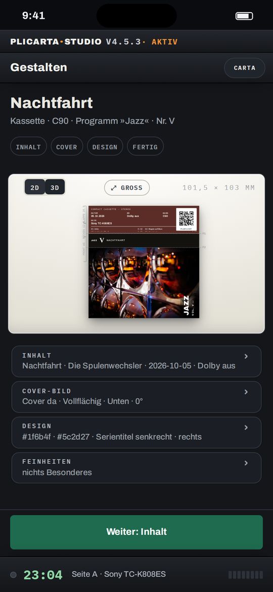 Cover mit QR-Code und Programm-Look